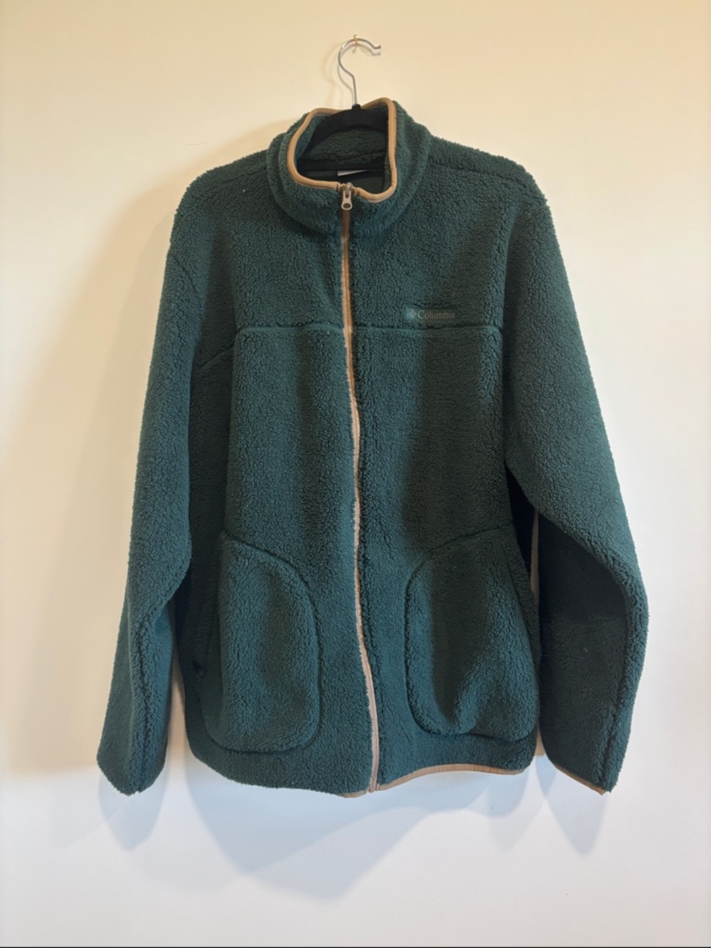 Columbia Men's Rugged Ridge II Sherpa Full-Zip Fleece Jacket in a dark green